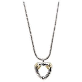 Tiffany & Co Collier combiné chaîne serpent et ressort en forme de cœur Tiffany