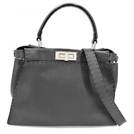 Borsa a mano in pelle Fendi Peekaboo