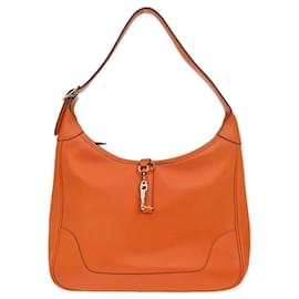 Borsa a mano Hermès Trim Epsom in pelle arancione