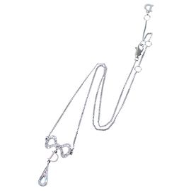 Collana Christian Dior in argento e strass