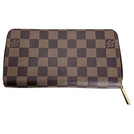 Louis Vuitton Zippy Wallet Damier Canvas Long N41661 Braun
