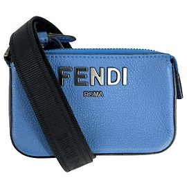 Pochette Fendi de cuero azul