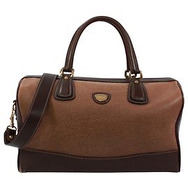 Bolsa Boston de couro marrom Gucci