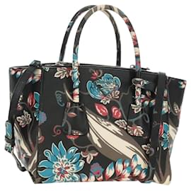 Borsa PRADA in pelle Safiano 2 modi Multicolor Argento Auth 188781M - Prada