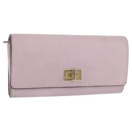 FENDI Long Wallet Leather Purple Gold 8M0427 Auth bs35938 - Fendi