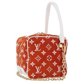 LOUIS VUITTON Monogram Jaguar LV Match Square Bag Orange M46212 Auth 186370SAM