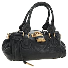 Chloé Borsa Chloe Paddington in pelle nera oro argento autentica am12037V