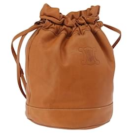 Borsa a coulisse CELINE Triomphe in pelle marrone Auth 190563 - Céline