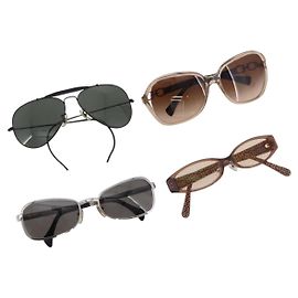 Dolce & Gabbana Gafas de sol DOLCE&GABBANA Coach plástico metal 4 Set Black Brown Auth bs35726