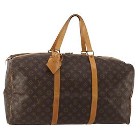 LOUIS VUITTON Monogram Sac Souple 55 Boston Bag M41622 LV Auth 189373