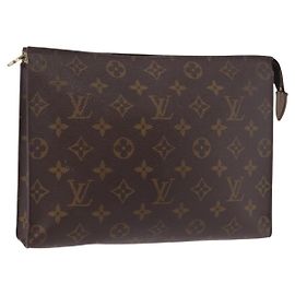 LOUIS VUITTON Monogram Poche Toilette 26 Pouch M47542 LV Auth 190761