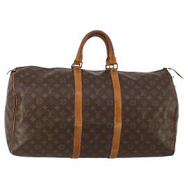 LOUIS VUITTON Borsa Boston Monogram Keepall 55 M41424 LV Auth 187725