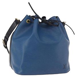 Borsa a Spalla LOUIS VUITTON Epi Petit Noe Bicolore Nero Blu M44152 Auth 189508