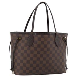 LOUIS VUITTON Damier Ebene Neverfull PM Tote Bag N51109 LV Auth 189833