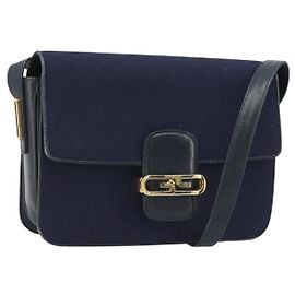 Bolsa de Ombro GUCCI Micro GG Canvas Marinho Dourado Autêntica ep15021A