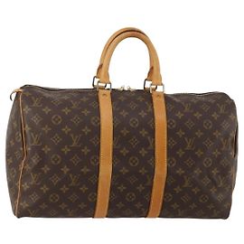 LOUIS VUITTON Borsa Boston Monogram Keepall 45 M41428 LV Auth 188877
