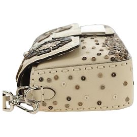 Borsa a tracolla FENDI Celeria Mamma Baguette in pelle 2way Avorio Auth 189268SAM