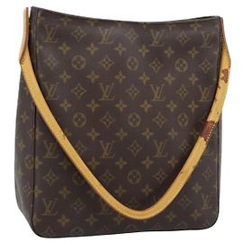 LOUIS VUITTON Monogram Looping GM Schultertasche M51145 LV Auth 189611