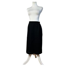 Falda plisada vintage Dior negra c. años 2000 XL