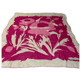 Foulard in seta vintage Dior Crema Rosa acceso