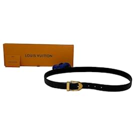 Vintage Louis Vuitton Gürtel aus Epi Leder Schwarz mit goldfarbener Schnalle
