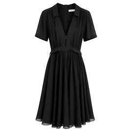 Christian Dior Abito Tea in seta nero Dior Primavera 2021 NWT £4K Prezzo di vendita FR42/UK14
