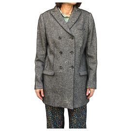 Abrigo de lana con espiga de doble botonadura Dolce & Gabbana