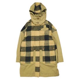 Abrigo con capucha de algodón y lana con estampado Block Check Vivienne Westwood Red Label