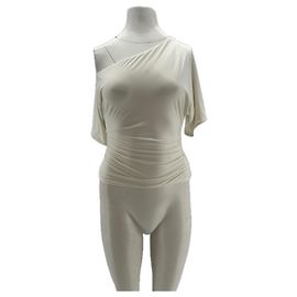 Autre Marque Top blanco con hombros descubiertos