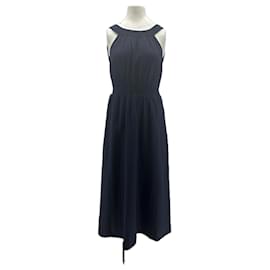 Johnnie Boden Kleid aus Baumwolle Marineblau Größe 4