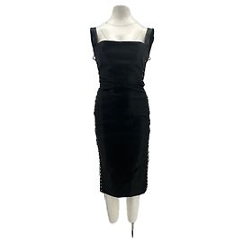Autre Marque MIAOU Lederkleid schwarz mit Schnürung