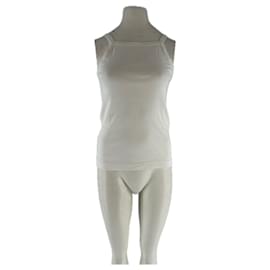 Autre Marque Camiseta de tirantes blanca de algodón ARKET