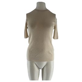 Autre Marque Camiseta de seda 440ME Beige
