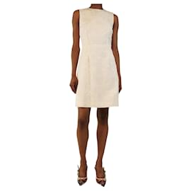 Ärmelloses Mini-Jacquardkleid in Elfenbein - Größe UK 6 - Dolce & Gabbana