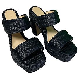 Sandalo Bottega Veneta Canalazzo Trinity Weave Black Taglia 40 (Set completo) Nuovo/Original
