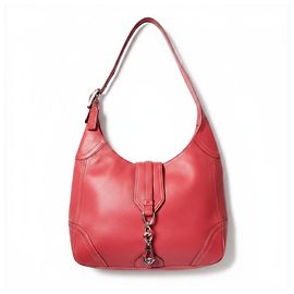 Borsa Hobo vintage in pelle rossa Coach