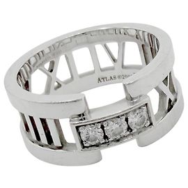 Tiffany & Co. Atlas 18K Weißgold Diamant Ring