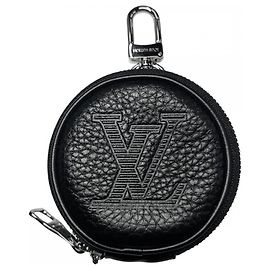 Portafoglio monete in pelle nera Louis Vuitton