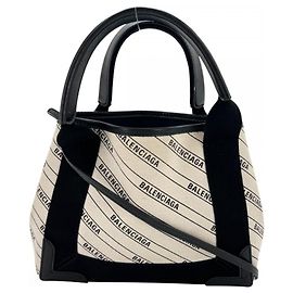 Borsa a tracolla Cabas blu navy da donna Balenciaga