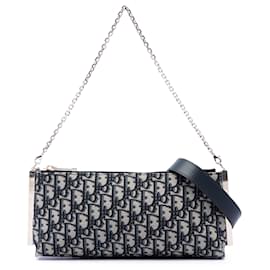 Borsa Dior Club in tela Dior Blue Oblique