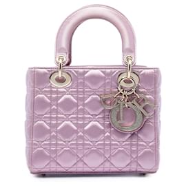 Dior Rosa Small Satin Cannage Swarovski Lady Dior
