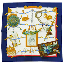 Sciarpa in seta Hermès Blue Memoire Hermes 90