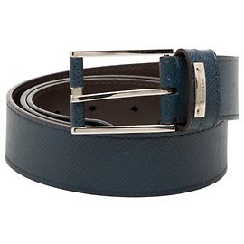 Cinturón Louis Vuitton en cuero Taiga azul