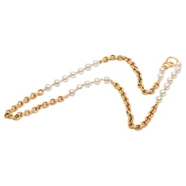Collana a catena con perle finte placcata oro Chanel Gold
