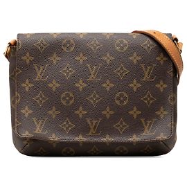 Louis Vuitton Musette Tango con tracolla corta monogramma marrone