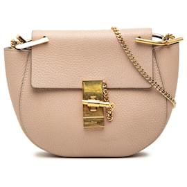 Chloé Borsa a tracolla Drew in agnello martellato marrone