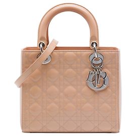 Dior Marrone Medium Patent Cannage Lady Dior