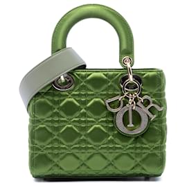 Dior Verde Pequeña Satin Cannage My ABCDior Lady Dior