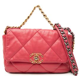 Chanel Pink Medium Lambskin 19 Flap