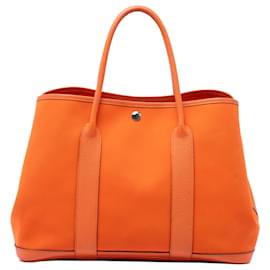 Hermès Garden Party 36 em Toile Orange e Negonda
